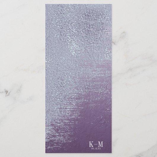 Crystal Agate Menu Mariage V2 Amethyst ID825 (Dos)