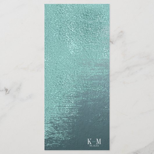 Crystal Agate Menu Mariage V2 ID Turquoise825 (Dos)