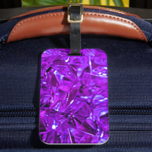 Crystal Amethyst Paarse Gemstone Bagagelabel