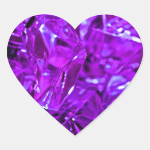 Crystal Amethyst Paarse Gemstone Hart Sticker
