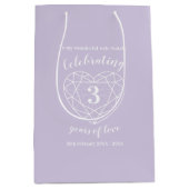 Crystal Anniversaire 3 ans femme sac cadeau (Devant)