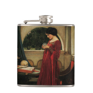 Crystal Bal Vrouw Waterhouse Schilderij Heupfles
