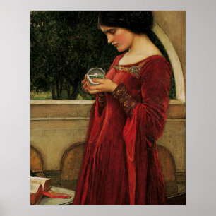 Crystal Bal Vrouw Waterhouse Schilderij Poster