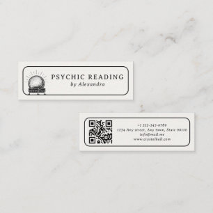 Crystal Ball Esoteric Psychic Medium QR-code Mini Visitekaartje