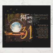 Crystal Ball Halloween Vin Étiquette (Étiquettes simples)