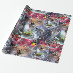 Crystal Ball Halloween Witch Cadeaupapier
