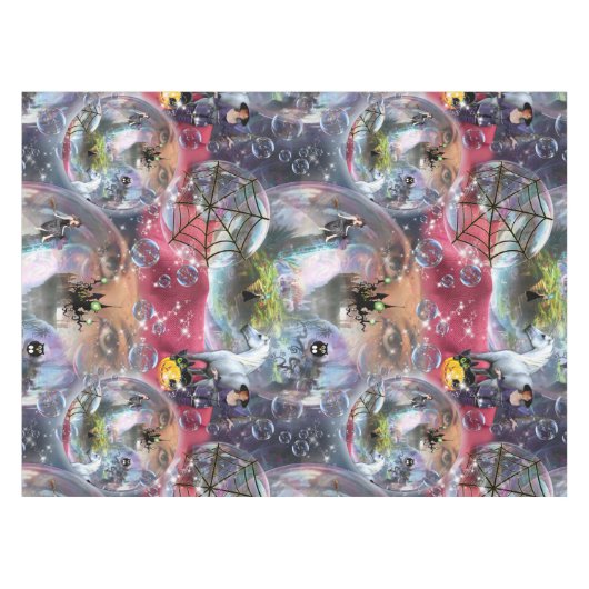 Crystal Ball Halloween Witch Tafelkleed (Voorkant (Horizontaal))