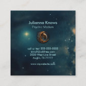 Crystal Ball Psychic Medium Tarot Reader Vierkante Visitekaartje (Achterkant)