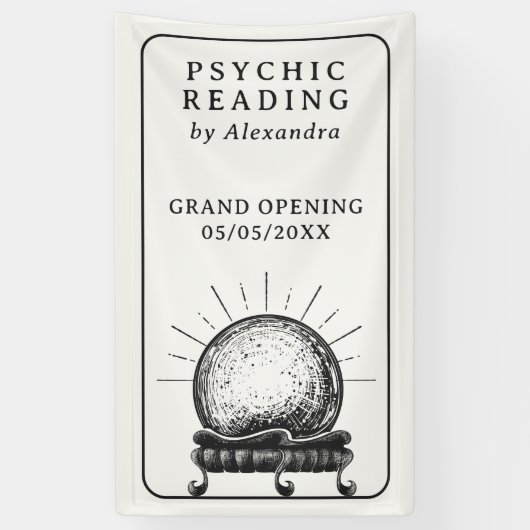 Crystal Ball Psychisch Medium Spandoek (Verticaal)