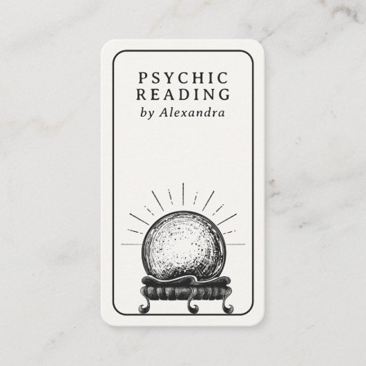  Crystal Ball Psychische Medium QR-code Visitekaartje (Voorkant)