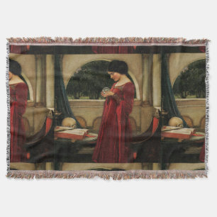 Crystal Ball Woman Waterhouse Painting Deken