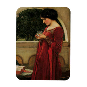 Crystal Ball Woman Waterhouse Painting Magneet