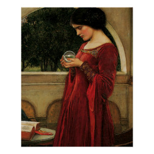 Crystal Ball Woman Waterhouse Painting Perfect Poster