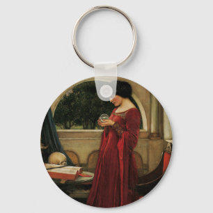Crystal Ball Woman Waterhouse Painting Sleutelhanger