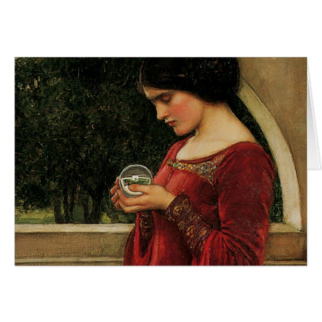 Crystal Ball Woman Waterhouse Peinture (Devant horizontal)