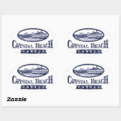 Crystal Beach Canada ovale Sticker (Vel)
