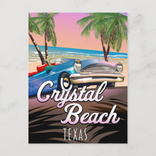Crystal Beach Texas reisposter Briefkaart