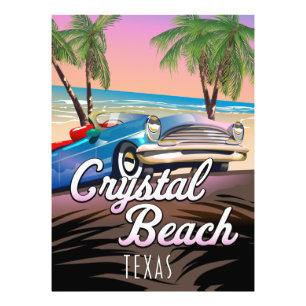 Crystal Beach Texas reisposter Foto Afdruk