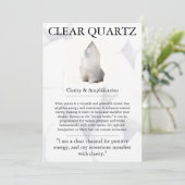 Crystal Betekenis Kaart - Clear Quartz (Staand voorkant)