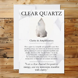 Crystal Betekenis Kaart - Clear Quartz