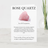 Crystal Betekenis Kaart - Roos Quartz (Voorkant)