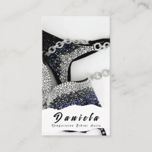 Crystal Bikini Fitness Competition Suits Women Bus Visitekaartje