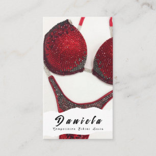 Crystal Bikini Fitness Competition Suits Women Visitekaartje