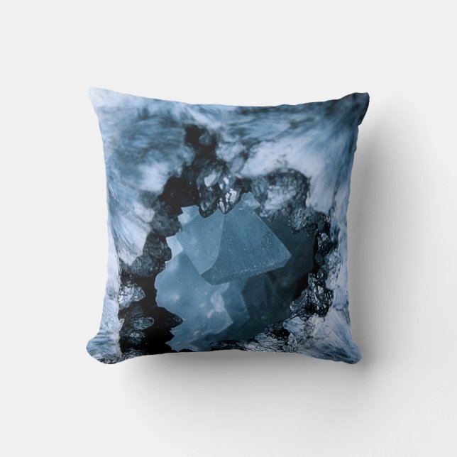 Crystal Blauwe Fantasie Kussen (Voorkant)