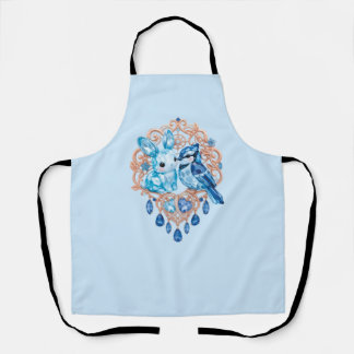 Crystal Blue Bunny and Blue Jay Heart Schort