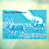 Crystal Blue Cariou - Vrolijk kerstfeest Raamsticker (Vel 3)