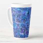 Crystal Blue en Paars Latte Mok (Linkerhoek)