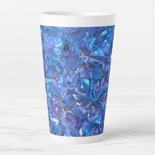 Crystal Blue en Paars Latte Mok (Voorkant)