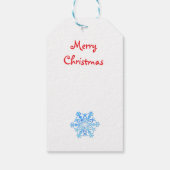 Crystal Blue Snowflake Design Cadeaulabel (Achterkant)