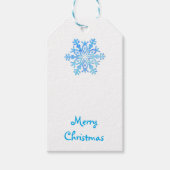 Crystal Blue Snowflake Design Cadeaulabel (Voorkant)