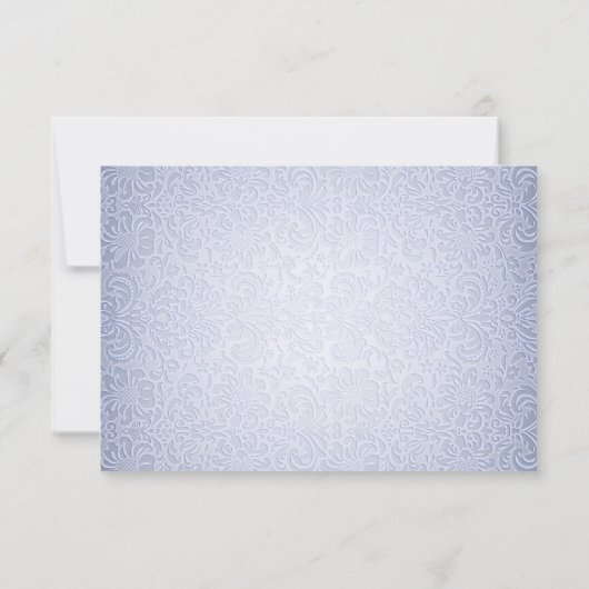 Crystal Blue Snowflake Weddenschapskaart RSVP Kaartje (Achterkant)