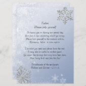 Crystal Blue Winter Snowflake Weddenmand (Voorkant / Achterkant)