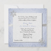 Crystal Blue Winter Weddenschap Kaart (Achterkant)