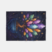 Crystal Bonsai Throw Blanket – Mystical Nature Art Fleece Deken (Voorkant (Horizontaal))