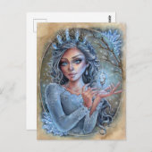 Crystal Briefkaart Fantasy Enchantress Magic (Voorkant / Achterkant)