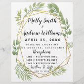 crystal bruiloft greenery bruiloft PROGRAMMA (Voorkant)