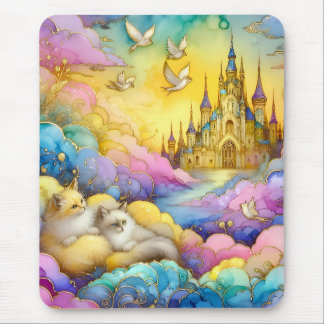 Crystal Castle Clouds Kittens ~ Mousepad Muismat