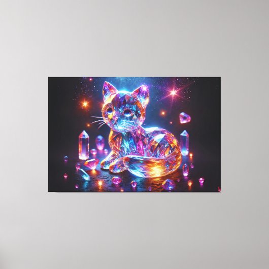 Crystal Cat Canvas Afdruk (Voorkant)
