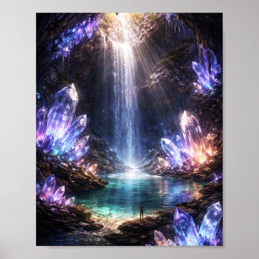 Crystal Cave Waterval Poster (Voorkant)