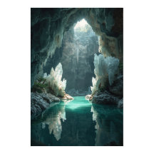 Crystal Cavern Oasis Wall Poster – Mystieke Grot