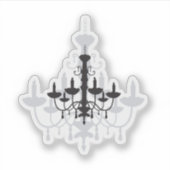 Crystal Chandelier Black Gothic and Shadow Sticker (Voorkant)