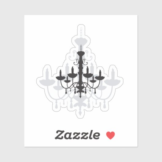 Crystal Chandelier Black Gothic and Shadow Sticker (Vel)