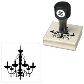 Crystal Chandelier Black Gothic Rubberstempel (Gestempeld)
