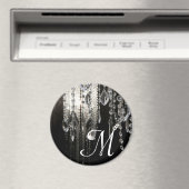 Crystal Chandelier Chic Monogram Initiaal Magnet Magneet (Insitu (Vaatwasser))