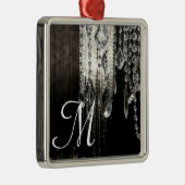 Crystal Chandelier Chic Monogram Initiaal Ornament (Rechts)