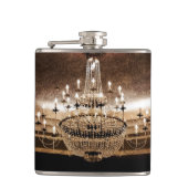 Crystal Chandelier Dazzle Glitz Glam Whiskey Flask Heupfles (Voorkant)
